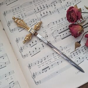 Gold and Silver Sword Letter Opener